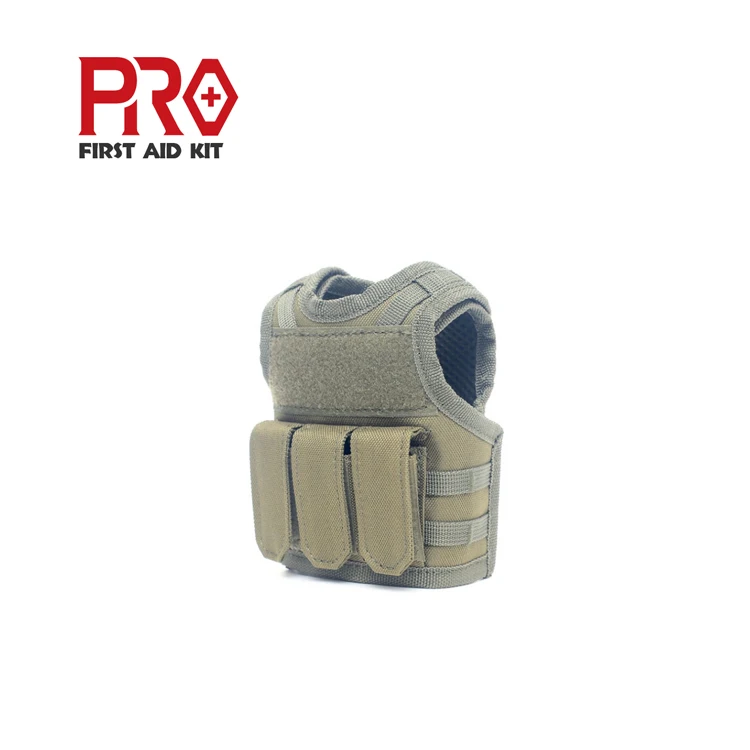 Nylon Waterproof Adjustable Tactical Neoprene slim can cooler with pockets