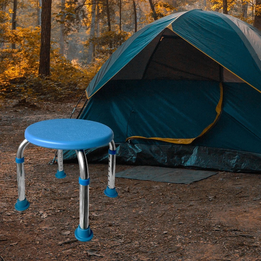 Stainless Steel Collapsible Round Elderly Bath Shower Chair for Senior