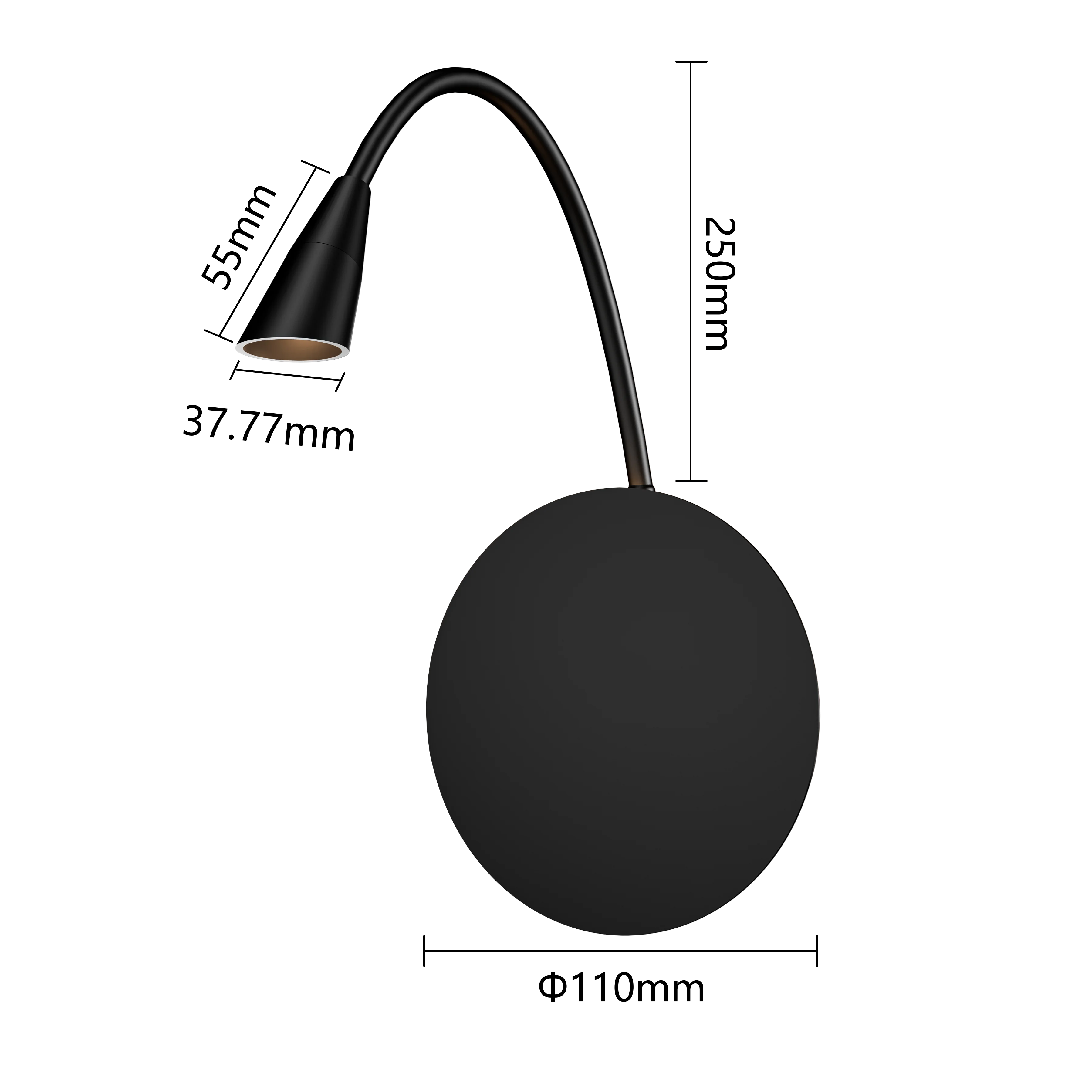 circular Bedside wall lamp bedroom modern simple USB mobile phone wireless charging rotatable with switch  LED reading light