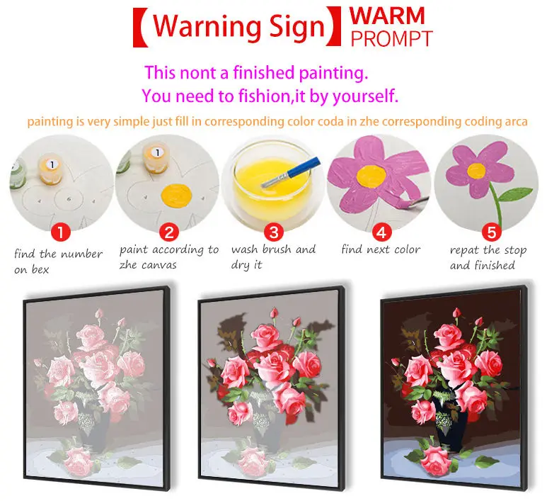 Factory price decorative painting literary style home landscape painting quiet night painting by numbers