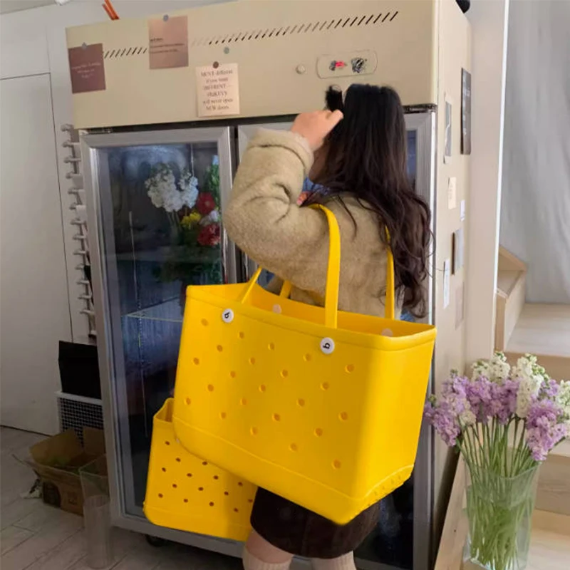 Wholesale Simply Southern XL Hand Tote Silicone Beach Bag Simply Southern Dot Pattern Bogg Bag Bog