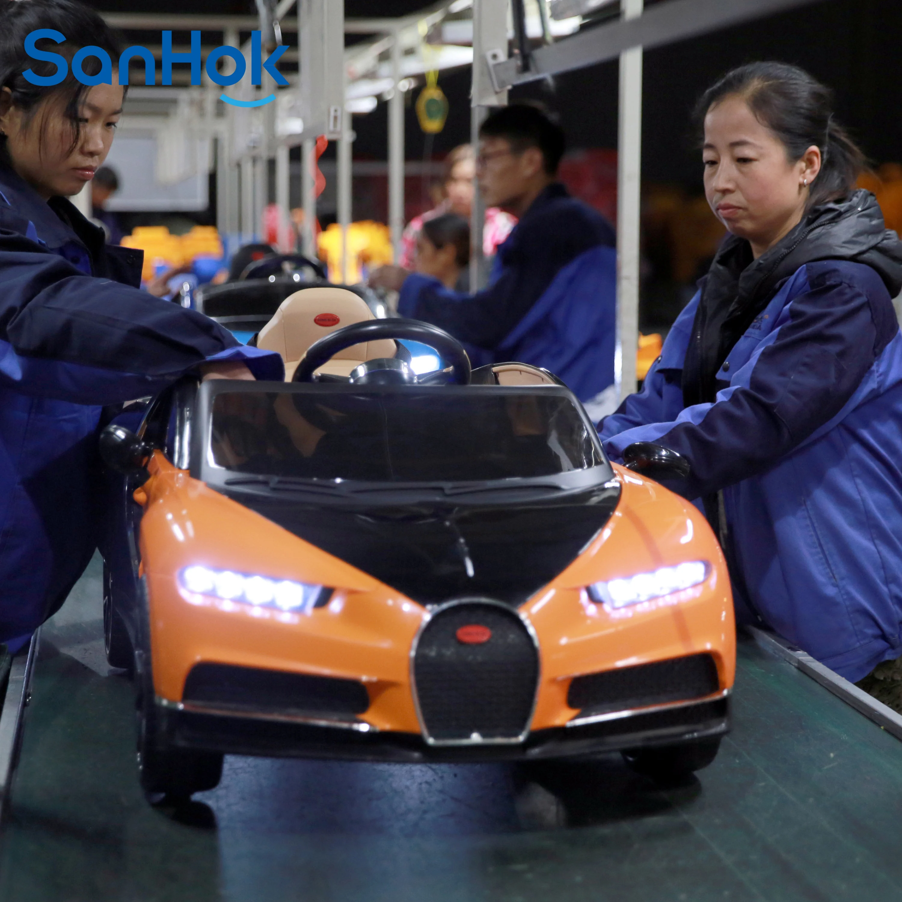 Electric Toy Car Assembly Line With Double Speed Line For Toy Car On Ride Production