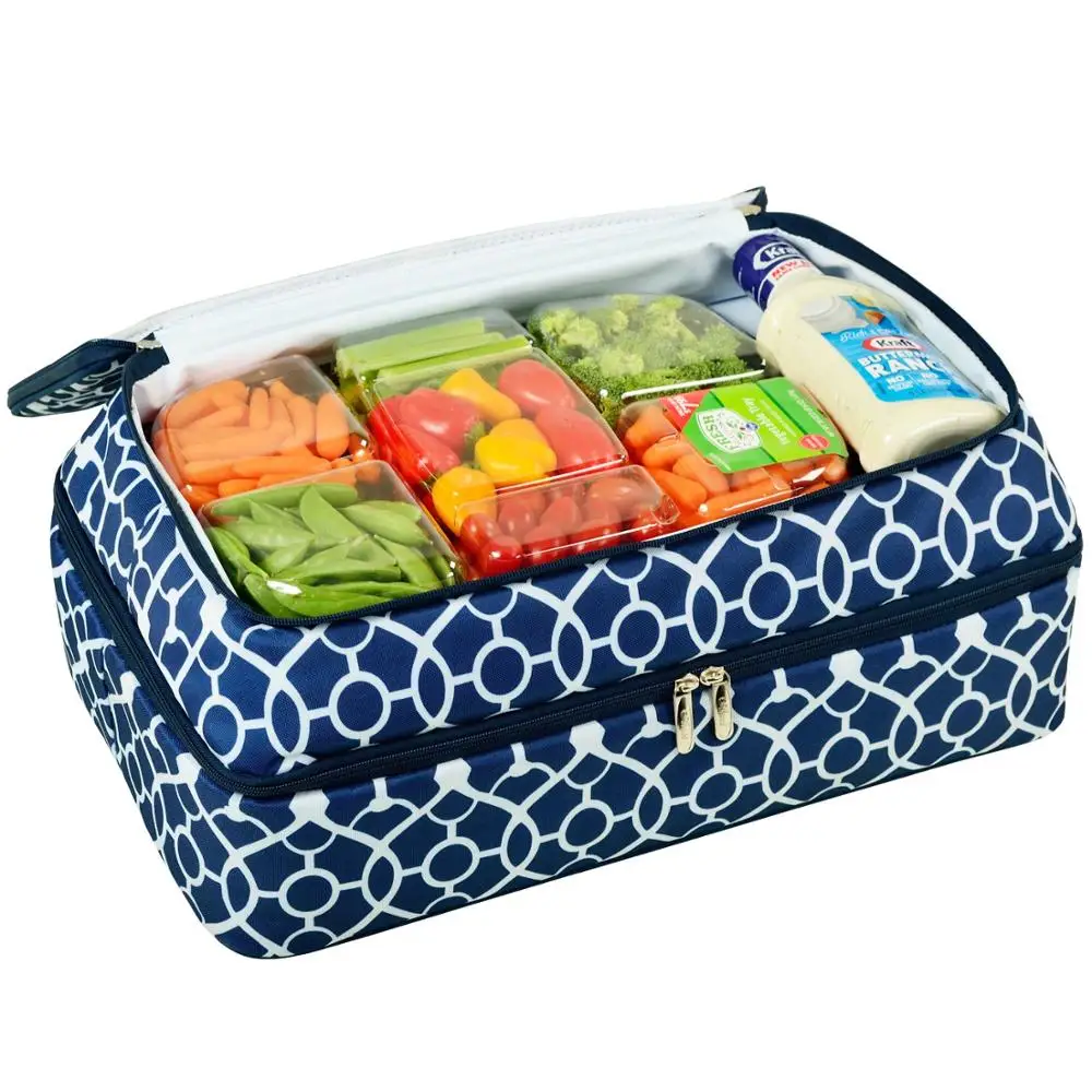Chiterion Wholesale Double Layer Pie Cake Carrier Bags Insulated Thermal Food Carriers for Slow Cookers Casserole Dishes Pizza