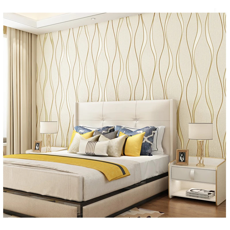 luxury  Best price hotel living room modern  fashion design 3d non-woven waterproof  wallpaper