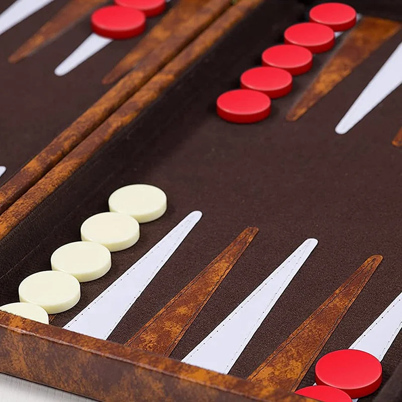 Классический набор нарды 15 дюймов виниловые кожаные нарды настольная игра