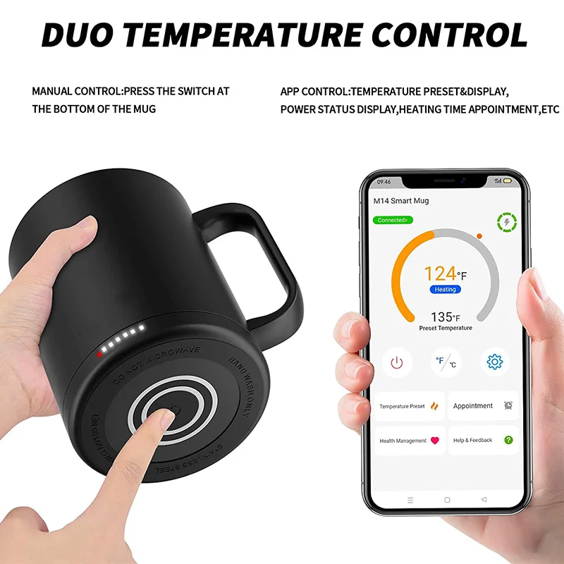 Food grade for containable beverages e-commerce dropping  Self Heating Mug Vacuum  Modern Smart Mug
