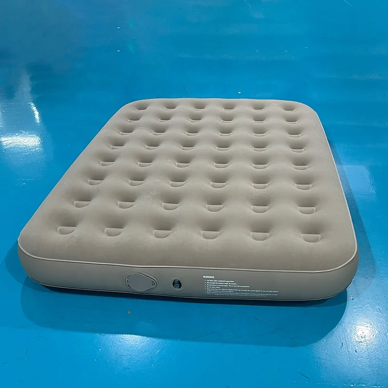 downy flocking double air mattress USB-C rechargeable pump portable inflatable airbed for camping home tent indoor outdoor