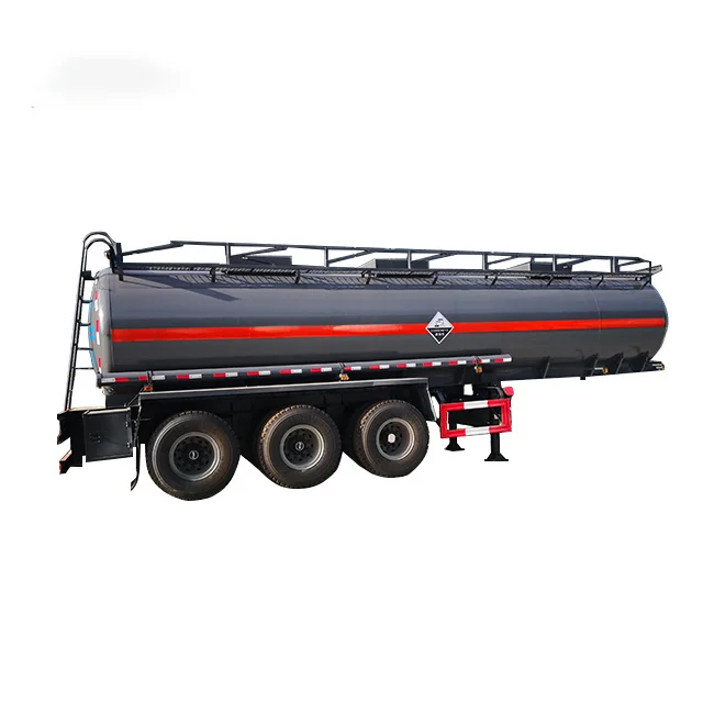 Competitive price 3-axle chemical semi-trailer sulfuric acid transport tank semi-trailer