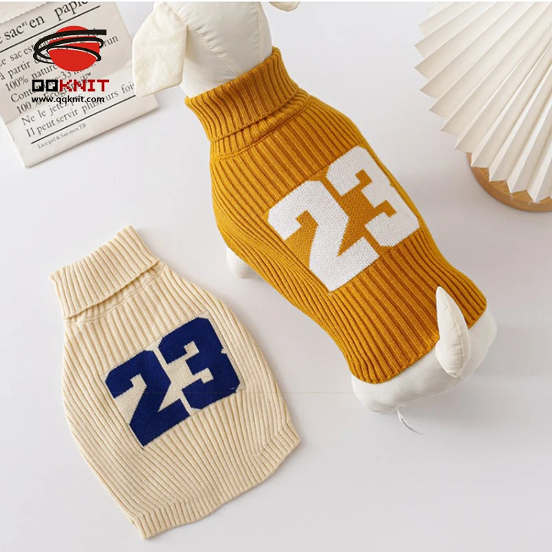 popular Thickened Comfortable Crochet Hand-Knit Pet cotton Sweater dog jumper high quality Sleeveless cardigans