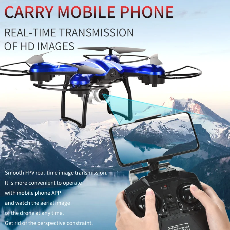 2.4G 360 degree rolling stunt cool flying quadcopter led light fixed height rc remote control drone toy with HD camera