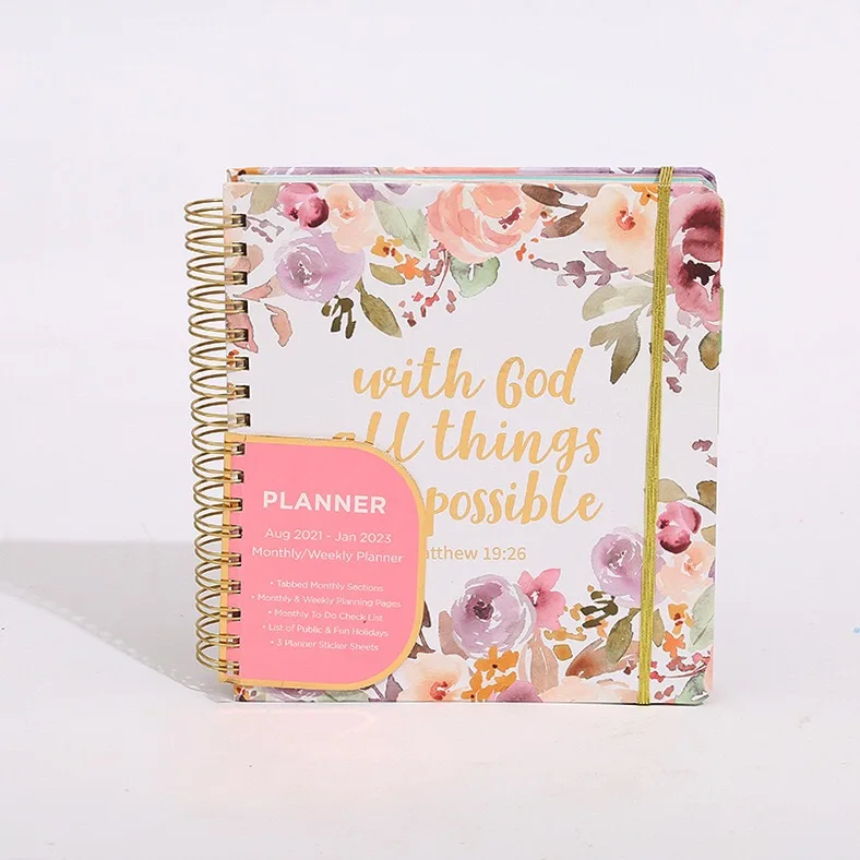 custom wedding travel study journal planner cuadernos personalizados A5 Factory book printing planner printing YO With color box