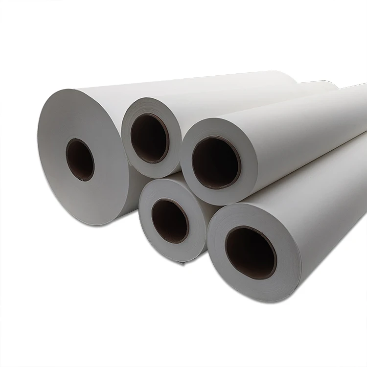 Adhesive Heat Transfer Sublimation Paper Roll 100gsm For Polyester Clothes