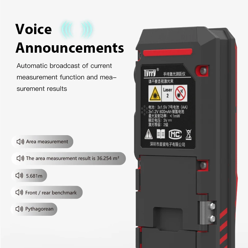 Factory OEM Handleld 40m 70m 100m 120m LCD Backlight Digital Rangefinder Tool Laser Distance Meter