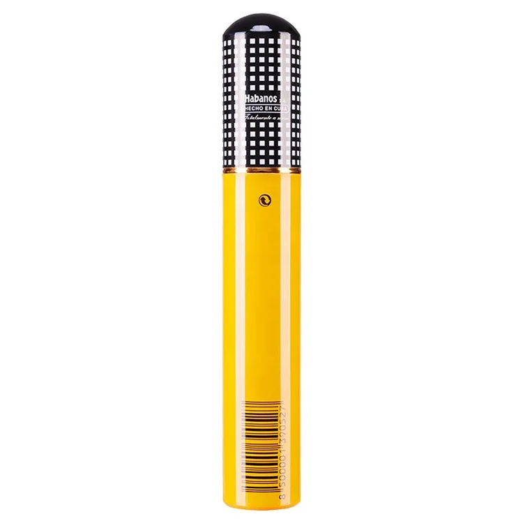 
custom logo printed aluminum cigar tube with screw cap metal packaging 