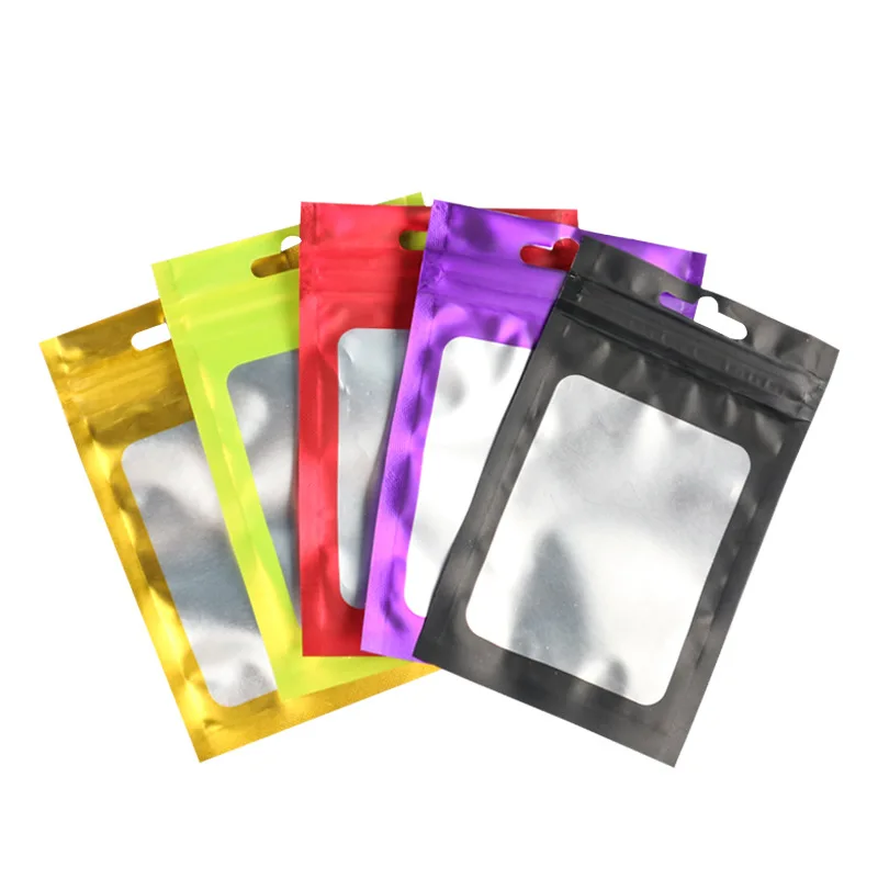 Custom Printing Holographic Mylar Plastic Bags Opp clear Packaging Ziplock Mobile Phone case Bag