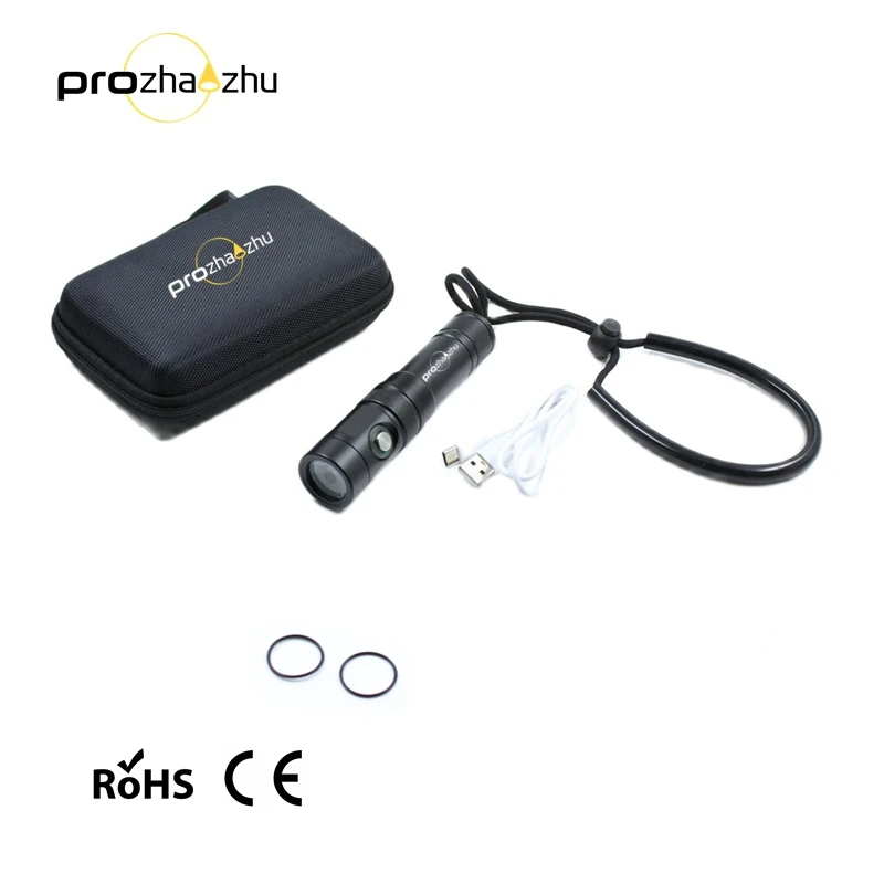 100M Underwater Flashlight Handheld Diving Light SST20 21700 Type-c Rechargeable IP68 Waterproof Compact 1200 Lumen