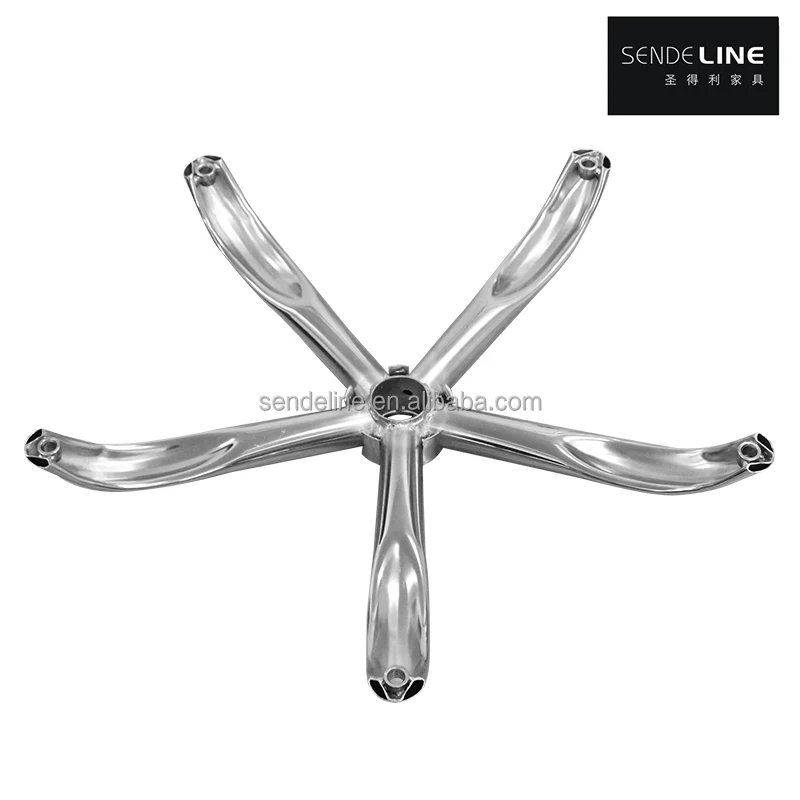 Hot-selling office chair metal accessories, chrome-plated five-star footrest, swivel chair base