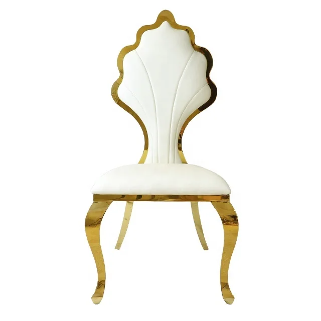 Лидер продаж, современный обеденный стул для комнаты, гостиницы, золотистый Королевский стул с листьями
