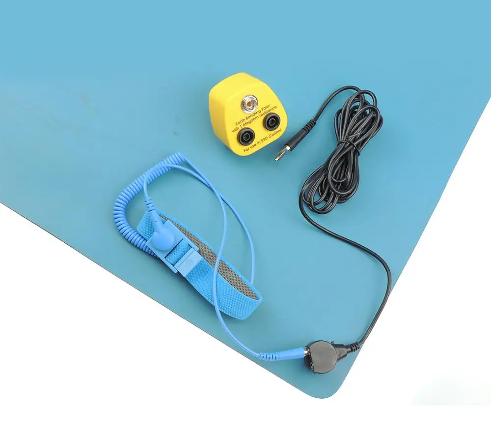 50cm x 60cm Blue ESD Bench Mat ESD workstation kit with field service kit Earth Bonding Point