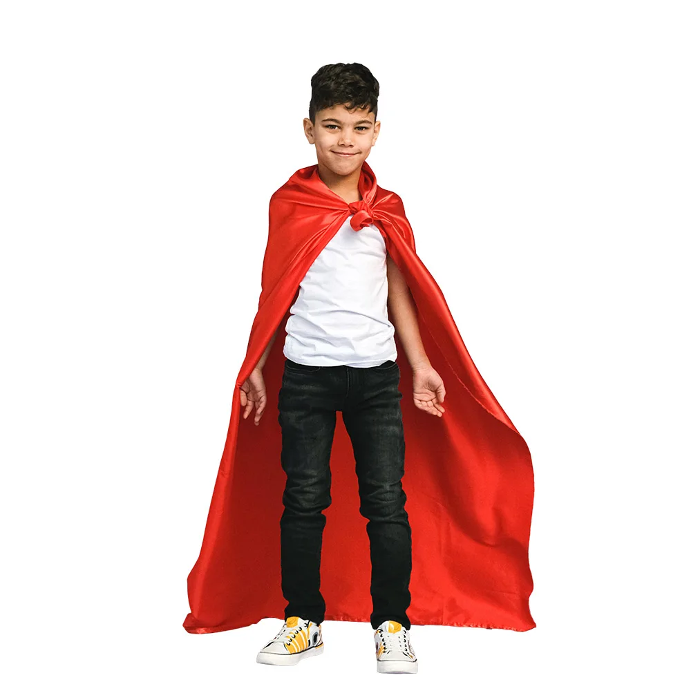 
2021 Kids Carnival Party Superhero Cape Hot Sale Kids Red Superhero Cape Fancy Children Costumes Customized Appreal 