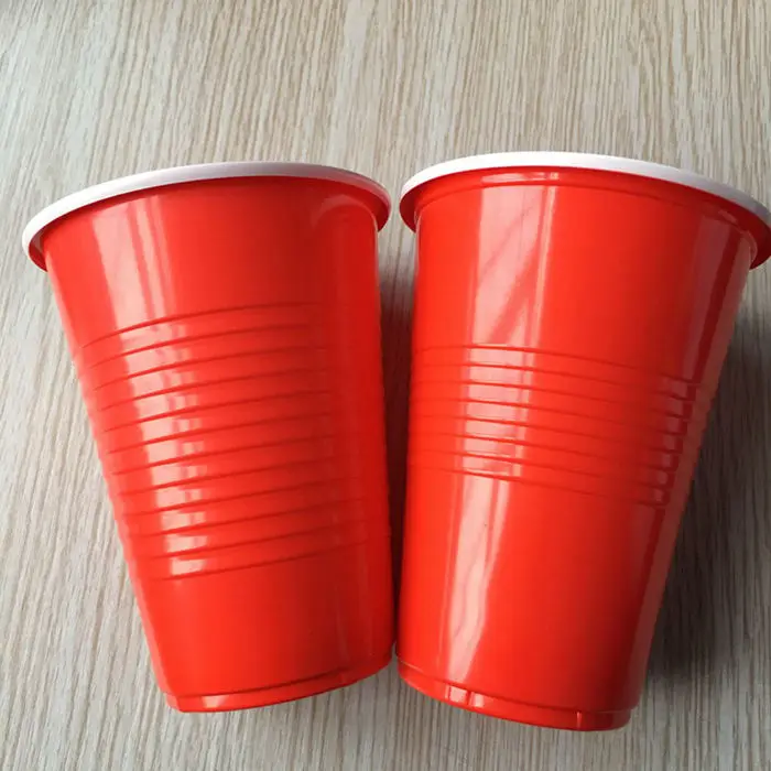 
pp beer cup with dome lid/ disposable BPA free drinking cup / pp plastic type cup for beverage 