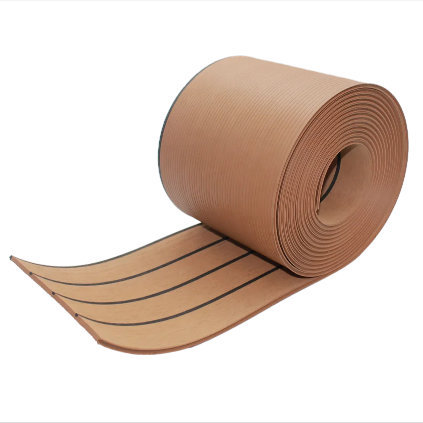 sanding after teak color like real wood easy to installation yacht flooring