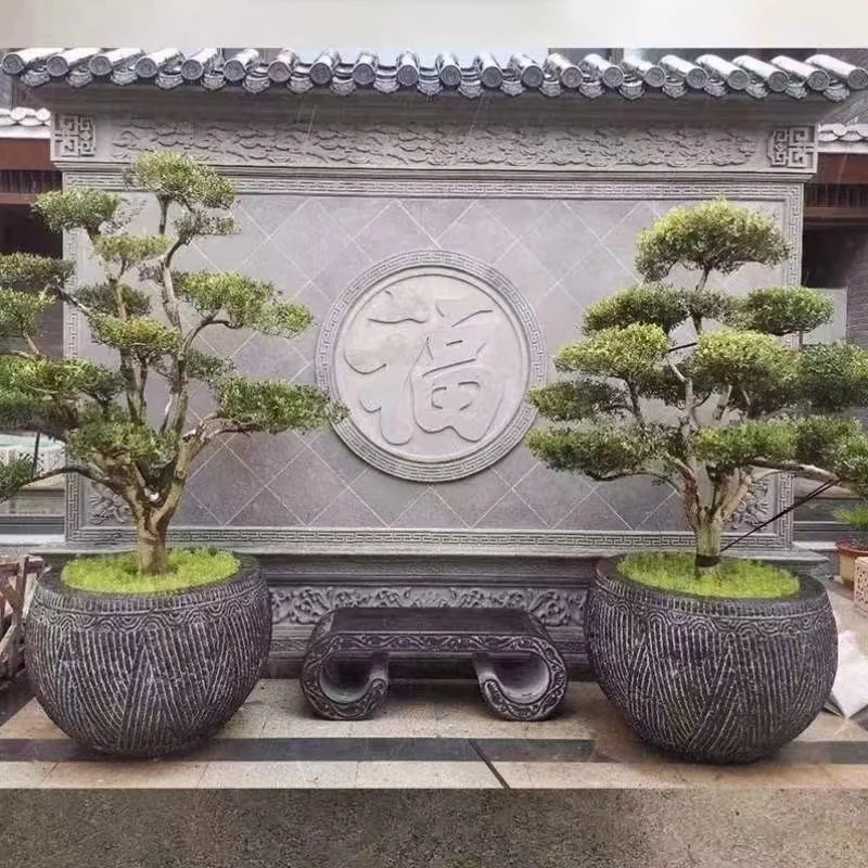 Modern outdoor garden decoration european style antique marble flowerpot for sale hand carved stone marble flower pot sculpture