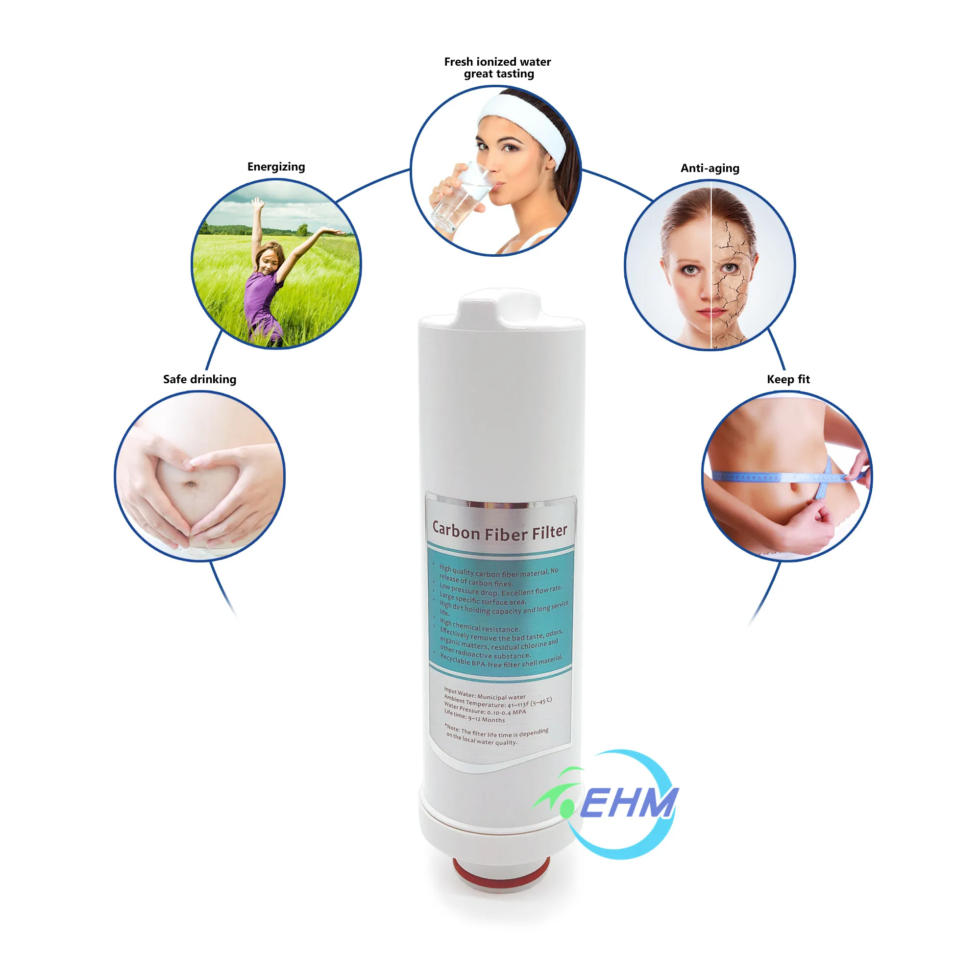 Replacement  Filter For EHM-829 /859 /849  Alkaline Water Ionizer Purifier Machine Only
