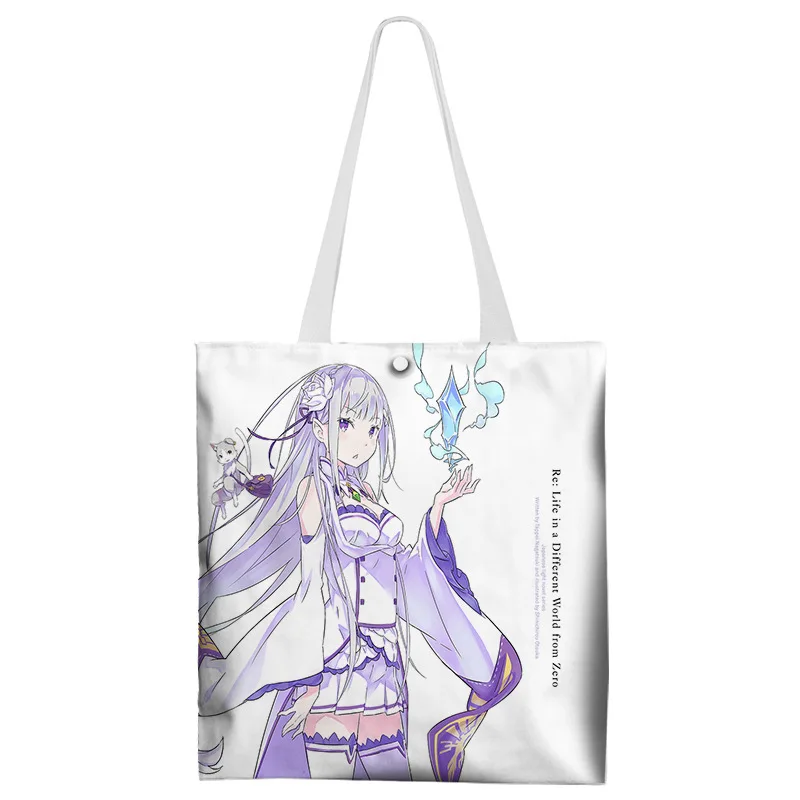 Cartoon Kakashi Shopping Bag Anime Re Zero Starting Life In Another World Fashion Canvas Bag