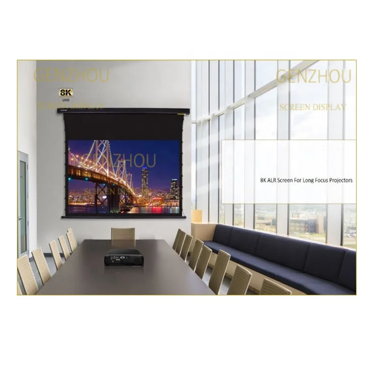 gz Long throw ALR  black crystal  100inch motorized screen long throw