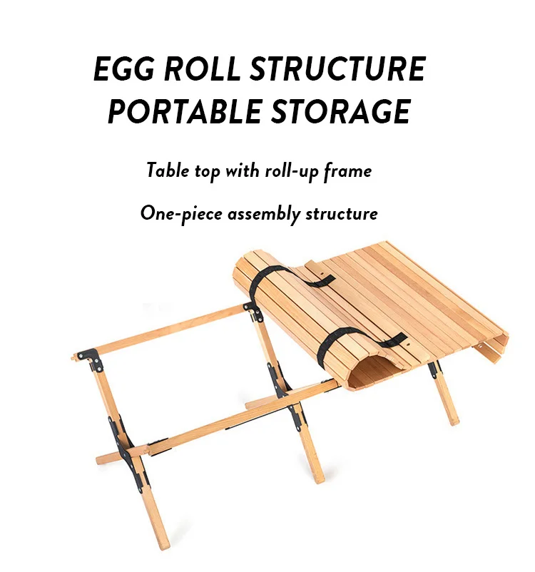 Outdoor Portable Folding Wooden Travel Camping Picnic Table for Camping Trip Garden Beach BBQ Backyard