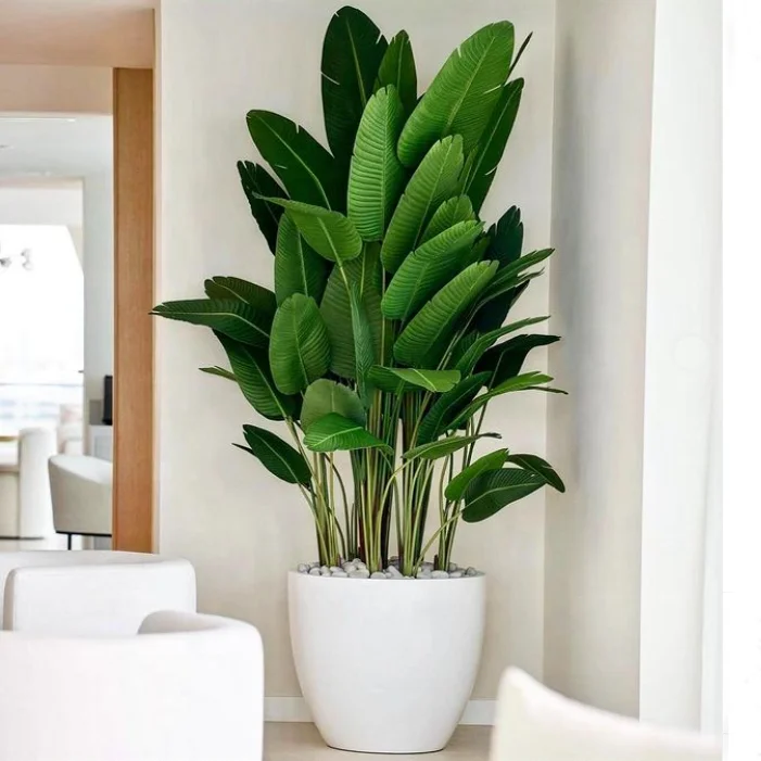 High quality artificial Large potted plants Green Paradise Bird used for indoor decoration plant