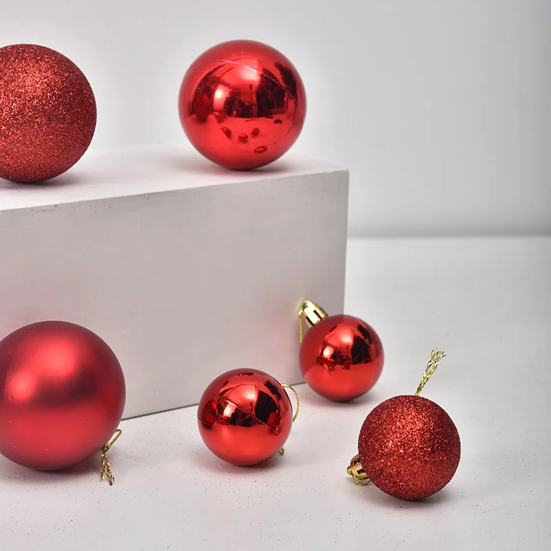 Wholesale Christmas Tree Decoration Colorful Ball Household DIY Matt Christmas Decor Gift Ball Festival Party Plastic Decor Ball
