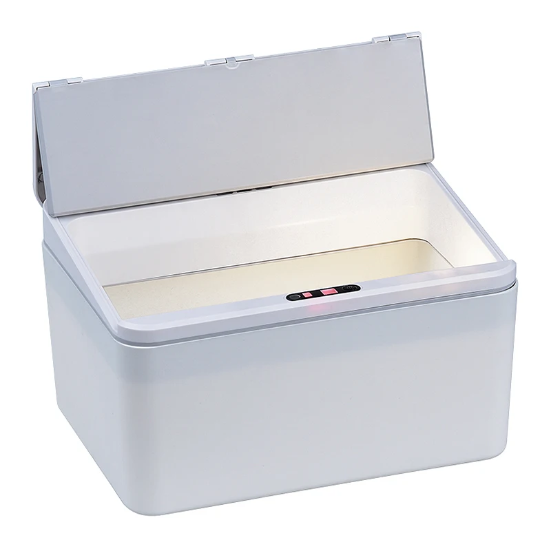 Battery Powered Automatic Mini Trash Can with Lid for Office Desks and Vehicles Trash Can 4L/6L Smart Desktop Sensor