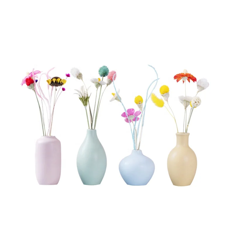 Dried flowers bouquet In Vase Set Farmhouse Decor For Kitchen Bedroom Office Bathroom Shelf Centerpiece Table Decorations