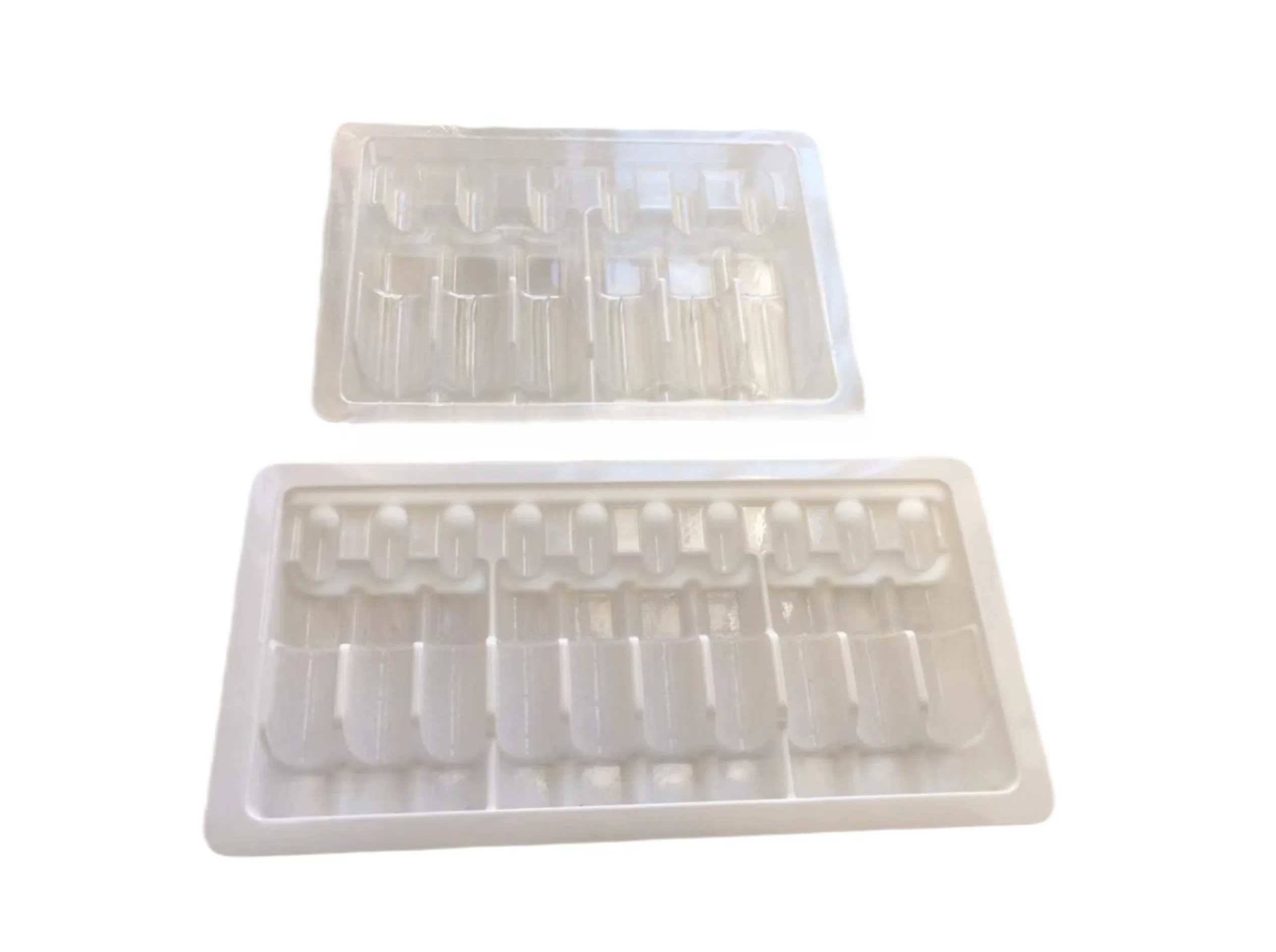 Ecofriendly transparent plastic Ampoule tray disposable medical 3ml vial box blister packs for tablets