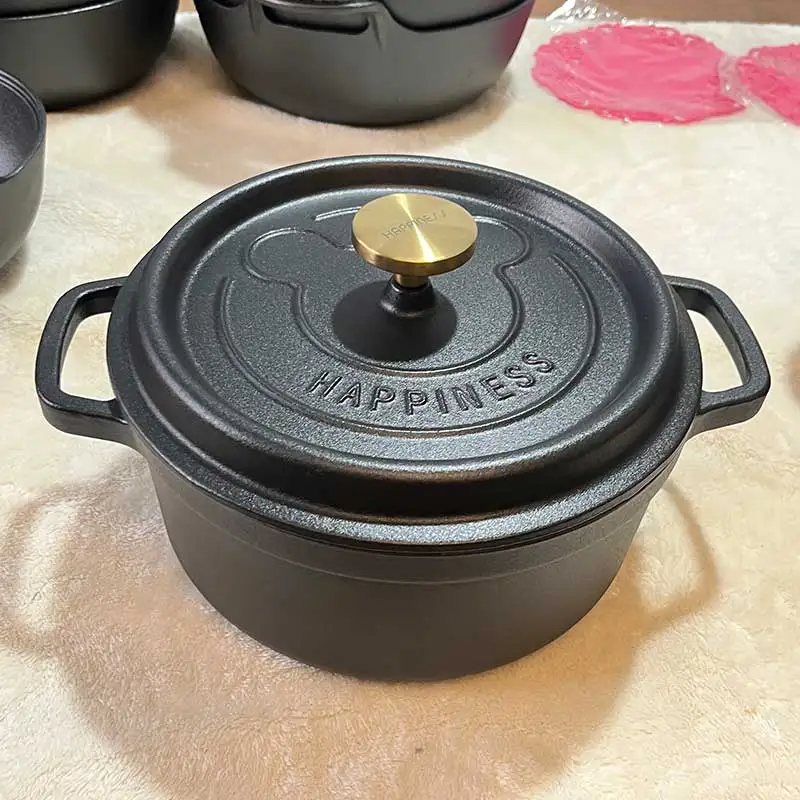 Custom Logo China Supplier Kitchen Ware Enameled Cast Iron Dutch Oven Pot with Lid
