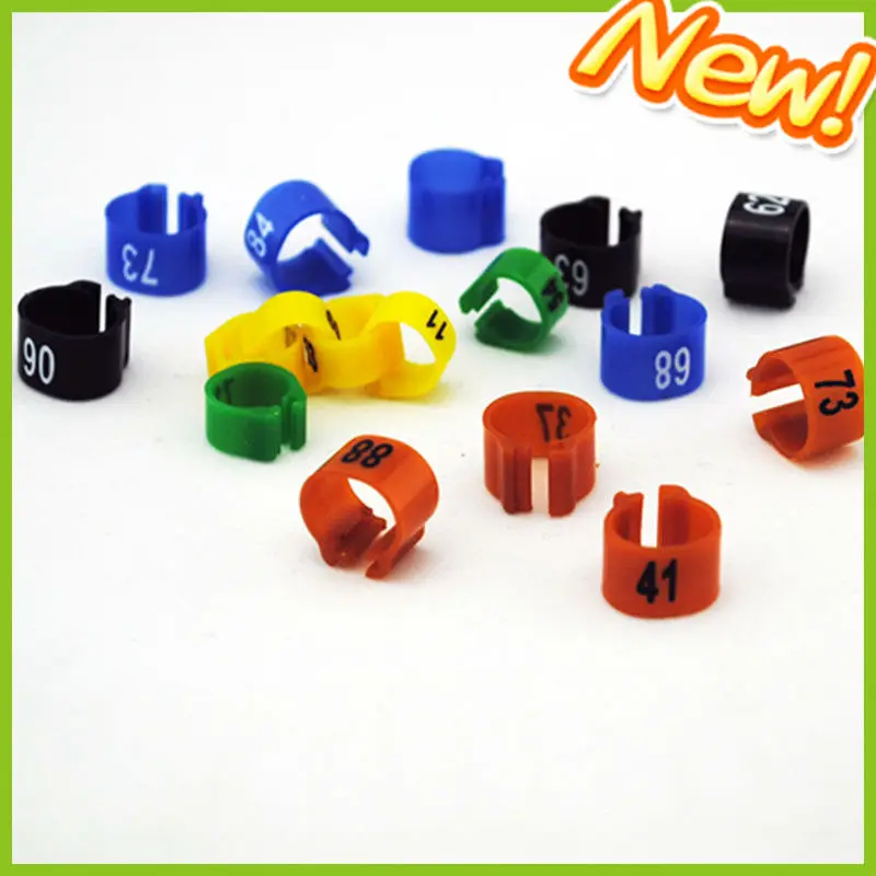 Stocked Feature and plastic clip canary birds rings Application plastic bird leg bands