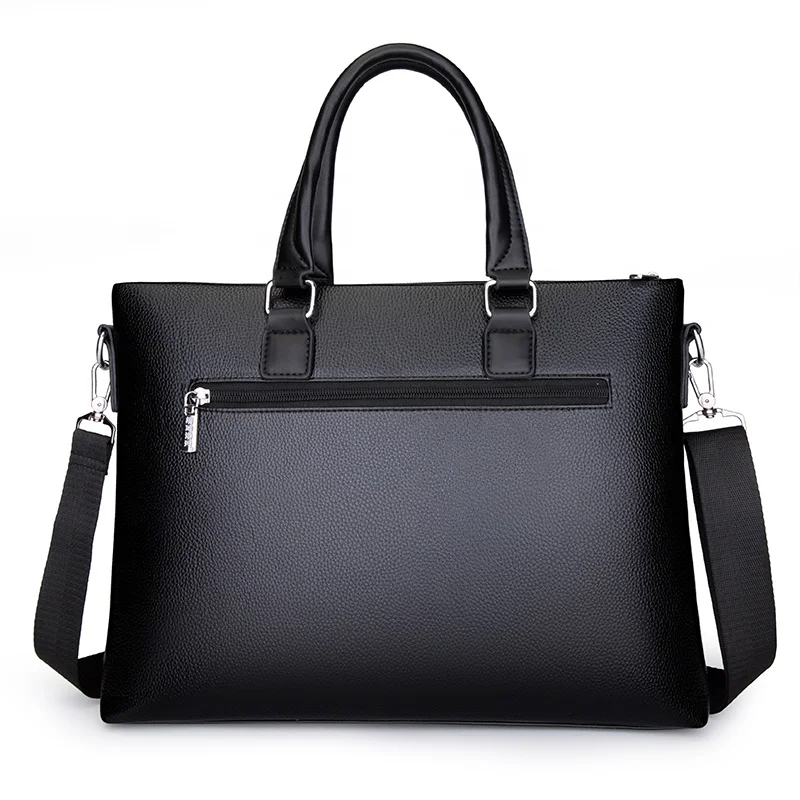 Professional Business Men Smooth Leather Custom Office Laptop Bag Briefcase