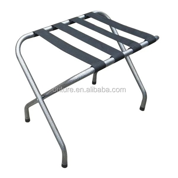 H021 Hospitality supply bedroom steel folding baggage stand metal powder coating finish folding luggage racks