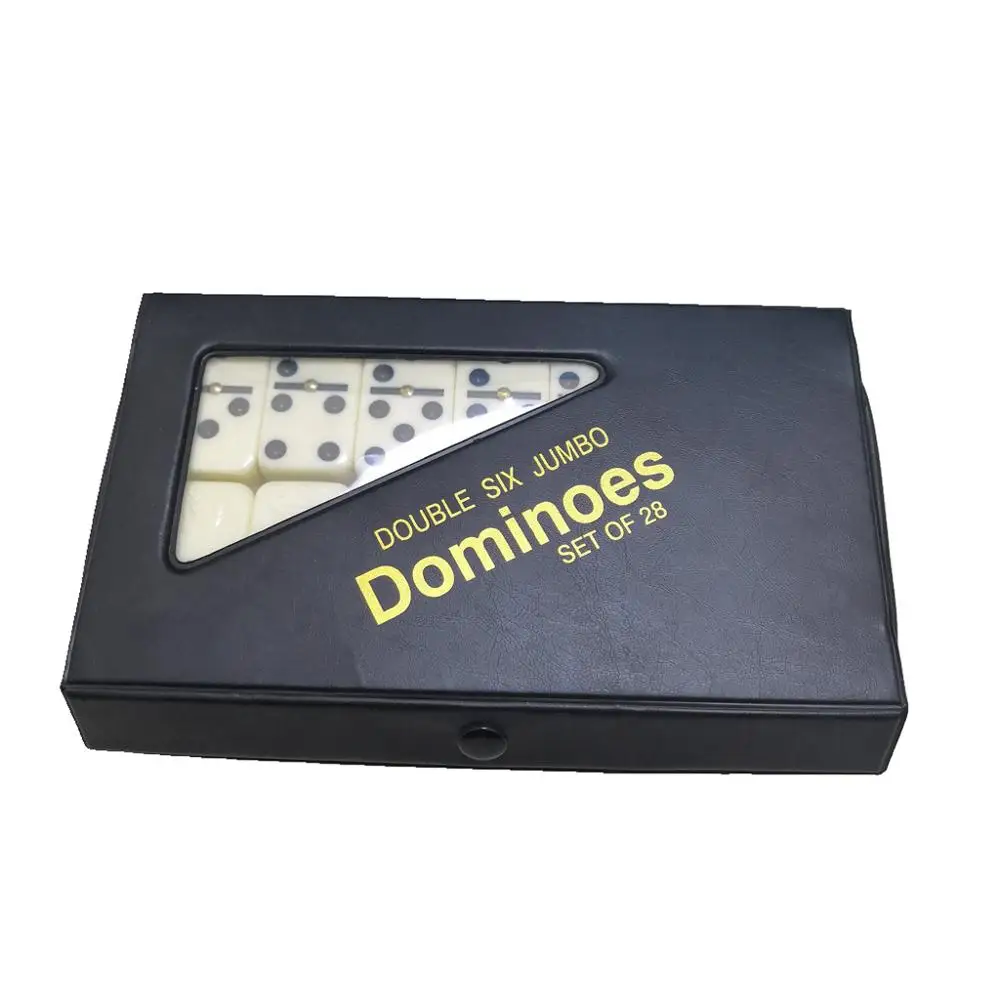 Factory custom acrylic tiles plastic cuban craft dominoes in pvc box