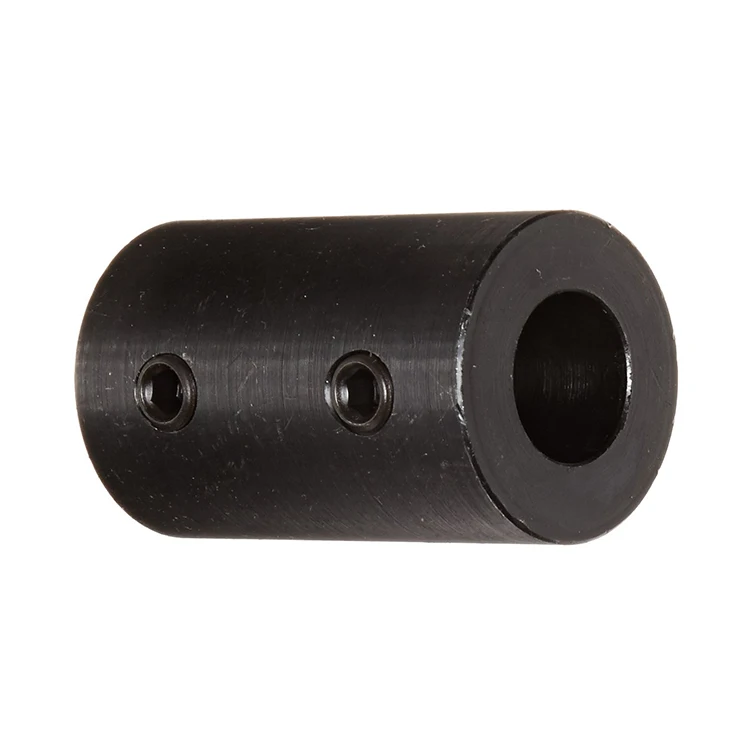 
1inch steel C45 set screw rigid coupling with keyway black oxide 