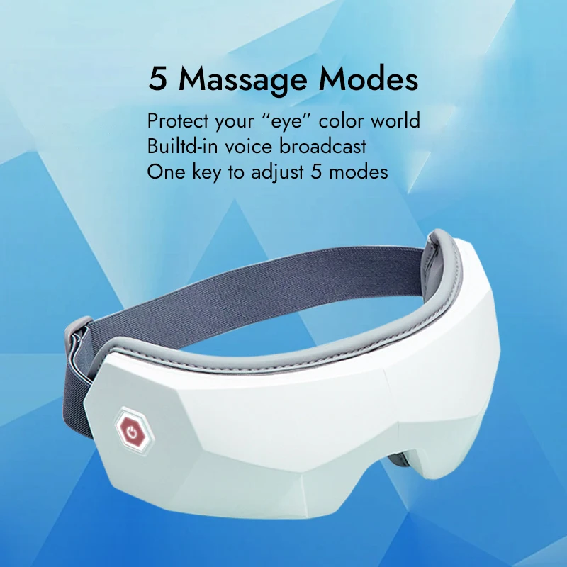Factory Foldable Smart Music Electric Vibration Hot Compress Air Pressure Eye Massager With Heat Compression