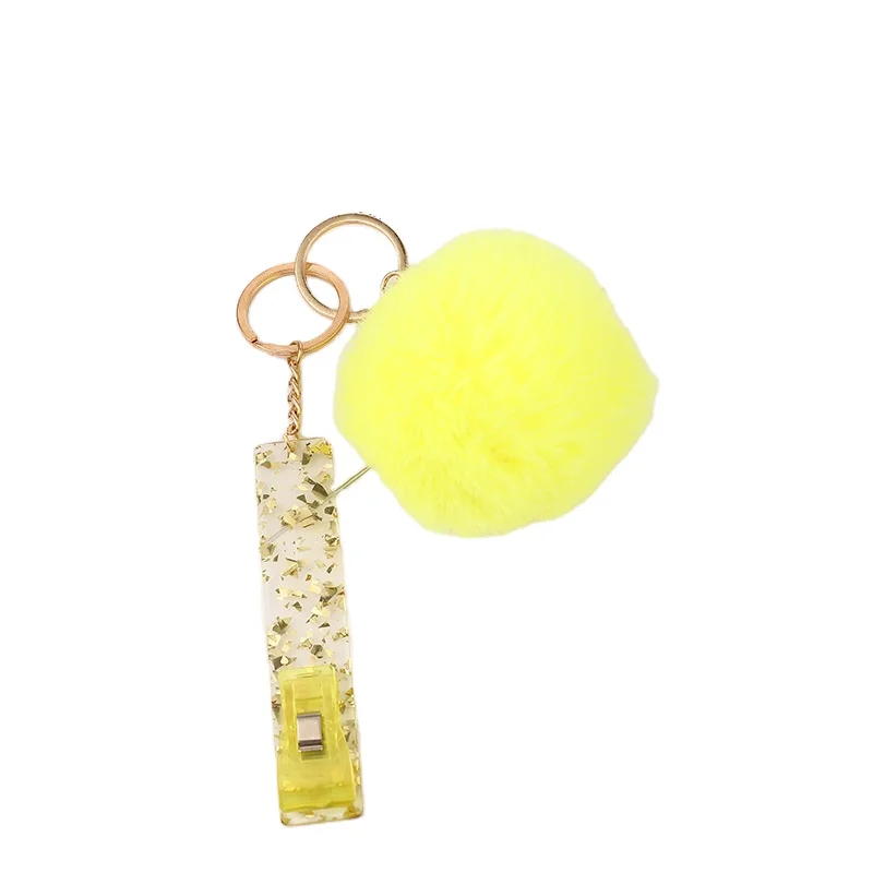 Manufacturer Wholesale Acrylic Material Card Puller Custom Credit Card Grabber Keychain with clip For Long Nails
