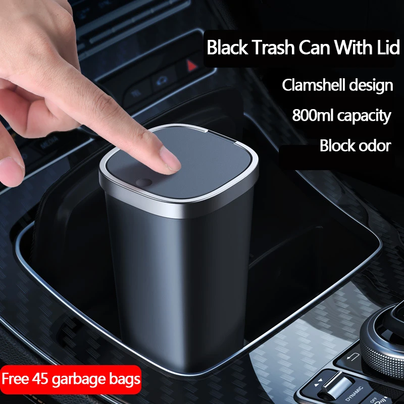 High quality for car Garbage Bin with Lid Dust Bin Plastic Storage Bucket Waste Bin Plastic mini car Trash Can