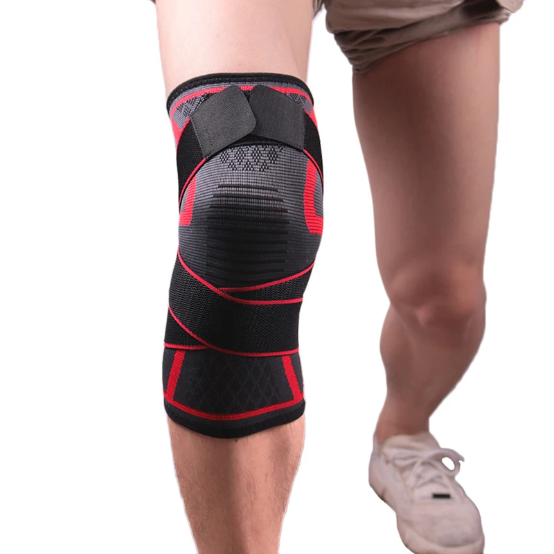
Hot Selling Amazon Men Sports Compression Sleeve Spring Knee Brace 