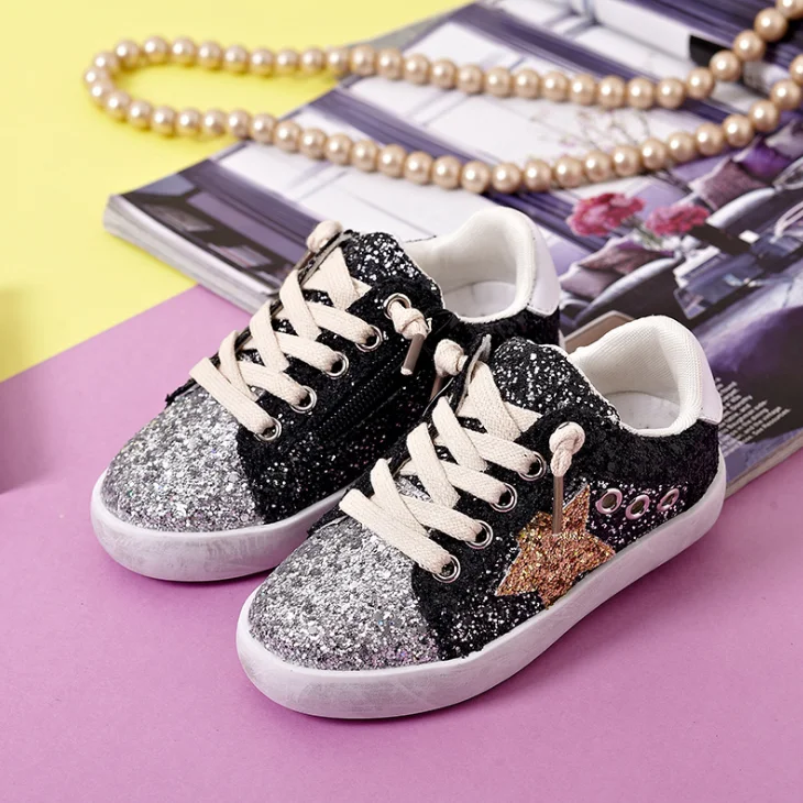 
YY10335S 2021 Newest toddler baby children fashion glitter colorful boys girls sneakers shoes 