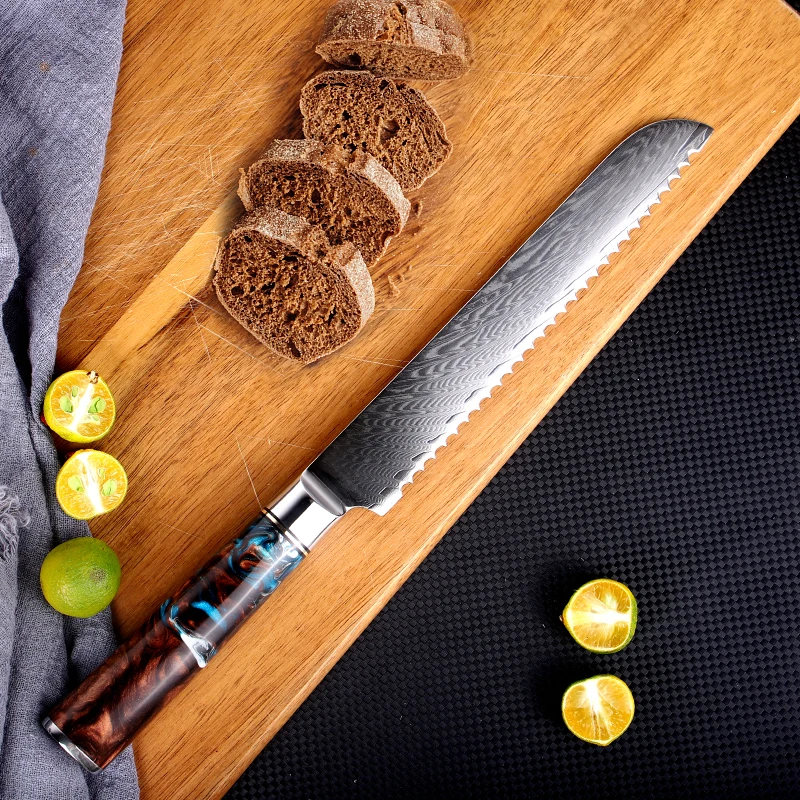 high quality professional good price custom Logo damascus stainless steel  kitchen chefs knives for sale