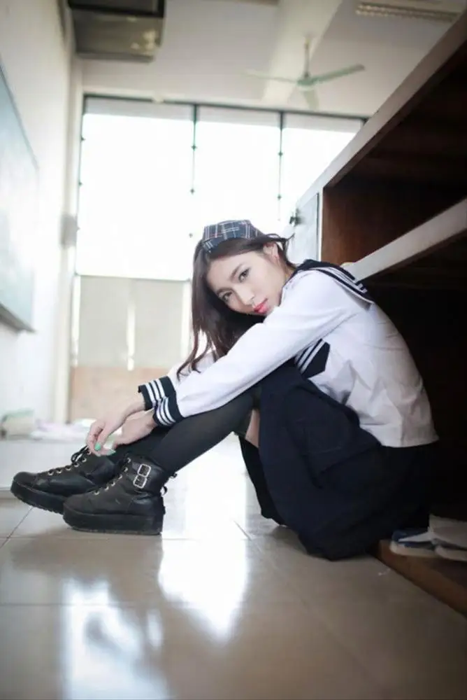 Japanese School Uniform Girls School Class Navy Sailor School Uniforms JK Uniforms Hell Girl Anime Women Cosplay Suit Top Skirt