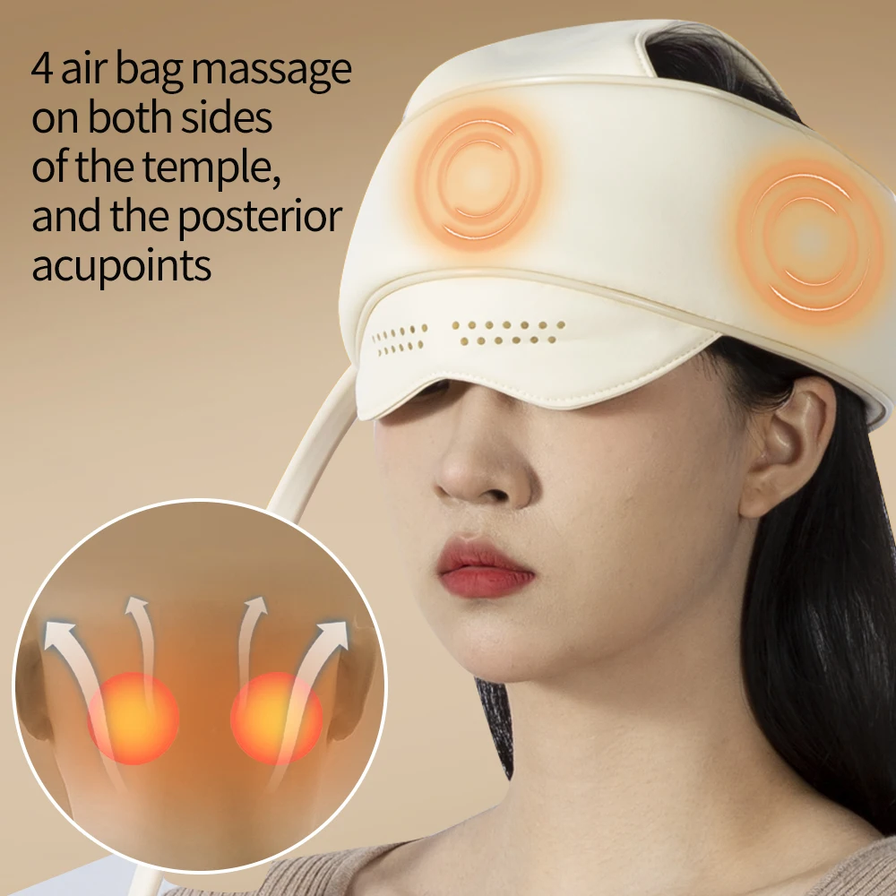 Best-Selling Air Pressure Heating Head Massager Sleep Aid with Pain Relief & Relaxing Massage for Home Use